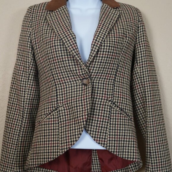 H&M Brown and Red Plaid Blazer - Picture 3 of 10